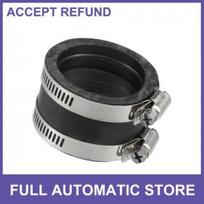 45mm ID Black Carburetor Adapter Inlet Intake Pipe Boot Interface w Clamps