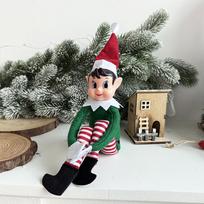 Kalėdinis blogai besielgiantis pliušinis žaislas | Elfette Novelty Long Girl Kalėdų lėlė One Size žalia