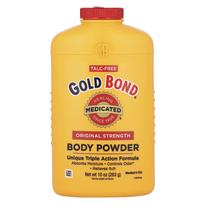 Gold Bond, kūno pudra, speciali trigubo veikimo formulė, originalus stiprumas, 10 uncijų (283 g) yellow