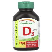 Jamieson vitaminai, Essentials™, vitaminas D3, 1000 TV, 240 tablečių