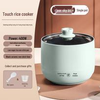 Compact Multifunctional Electric Rice Cooker Steamer – Non-stick, Low Power, Ideal for Dorms and Small Spaces 1.8L Smart Rice Cooker brown