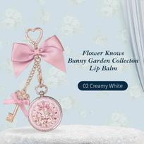 Flower Knows Bunny Garden Collection Lip Balm Vintage Pocket Watch Style Portable Bag Charm Moisturizing Lip Care Makeup kepėjas-miller rožinė spalva