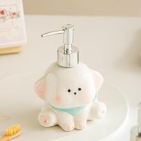 soap dispenser Cartoon puppy ceramic hand sanitizer, toilet laundry detergent shower gel shampoo bottle press bottle dispenser balta