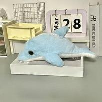 1 vnt. Studentų raštinės reikmenys Mielas pliušinis delfinas Ryklinis pieštukinė Mokyklinės prekės Kawaii lėlė Atgal į mokyklą Laikymo krepšys Pieštukinė as the picture gray