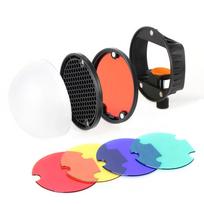 TRIOPO Speedlite blykstės šviesos modifikavimo priedų rinkinys su magnetiniu universaliu tvirtinimo adapteriu + juoda