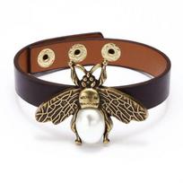 Metalinės Bee Pu Pearl Apyrankės Apvyniojamos Odinės Apyrankės Moterims Vintage Life Tree Vairo žavesys medžio karoliukai Etninės genties apyrankės