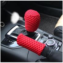1vnt/2vnt 37-39cm universalus vairo dangtis, atsparus nusidėvėjimui neslystantis pavaros dangtis rankinio stabdžio dangtelis auto Red 2pcs