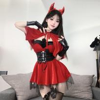 Seksualus Kalėdų kostiumas Moteriškas seksualus sceninis kostiumas Naujųjų metų chalatas Mažo velniuko paltas average size 80-60kg
