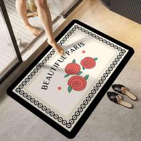 Diatomito molio vonios grindų kilimėlis Tualeto durų Absorbentas Greitai džiūstantis Neslystantis kilimėlis Tualeto virtuvės grindų kilimėlis Kilimas Minkštas kilimėlis 40×60cm