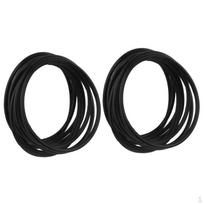 2x 10 vnt. Stilingos silikoninės apyrankės Guminės želė Dovanos black