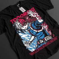 My Hero Academia Shirt Shoto Todoroki Tshirt Deku All Might Top MHA Unisex Tee 4XL