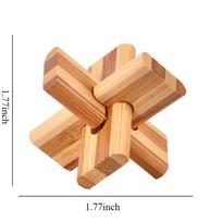 Medinis Kong Ming Lock Lu Ban Lock IQ Mokomasis žaislas vaikams vaikams Montessori 3D galvosūkiai Žaidimas Atrakinkite žaislus suaugusiems