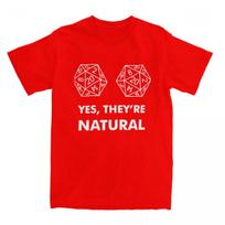 Men's T-Shirt DnD Game D20 Yes They're Natural Fitted Fashion 100% Cotton Tee Shirt Short Sleeve T Shirt O Neck Clothes S