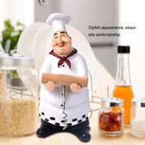 Cute Chef Statue Figurine Ornaments Vintage Home Decor Kitchen Restaurant Resin Crafts #E