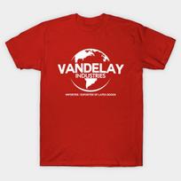 Men Black Print T-shirt Vandelay Industries No-Cut Transfer Paper Print Cotton Tshirt 4XL raudona