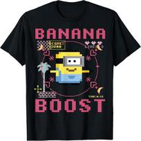 Despicable Me Minions 8-Bit Banana Boost Graphic T-Shirt T-Shirt S juoda