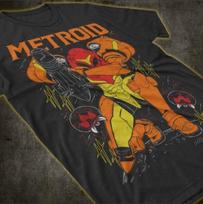 Metroid Samus Shirt NES Classic Game Nintendo Retro Graphic T-Shirt All Size Unisex T-Shirt XXL