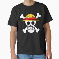 Šiaudinė skrybėlė Jolly Roger Klasikiniai marškinėliai Marškinėliai Pagaminta JAV/AUS Dydis S-2XL Unisex marškinėliai XXXXL