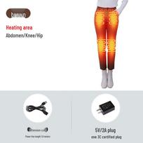 Women's Heated Leather Cycling Pants with Far Infrared Technology 2XL ruda
