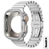 Case+Strap for Apple Watch Band 10 42 46mm Ultra 2 49mm 9 8 7 6 SE 5 Steel Metal Protective Shell Upgrade for Iwatch 45mm 44mm series 10 46mm