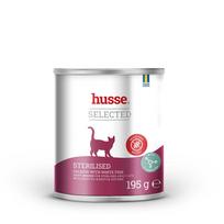Konservai sterilizuotoms katėms, su lašiša ir balta žuvimi, 195g