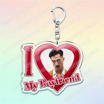 I Love My Boyfriend Singer David Damiano Keychain for Accessories Eurovision Victoria De Angelis Keyring Jewelry Friends Gifts