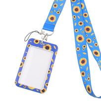 Wholesale Monarch Butterfly Lanyard Business Credit Card Holder Neck Strap Keychain Hang Rope ID Badge Holder Lariat Lasso tamsi chaki spalva