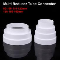 1Pcs Durable Multi Reducer Extractor Fan Pipe 80/100/110/120/150/160mm For Fan Ventilation Duct Tube White Exhaust Duct Type A