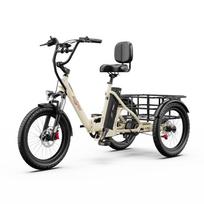 ONESPORT OT30Pro Suaugusiųjų Elektrinis Dviratis Triciklas 500W 48V 18AH Elektrinis Krovininis Triciklas 20*3.0  Padangos E-Triciklas Miesto E-Krovininis Triciklas ONESPORT OT30Pro black