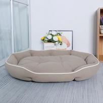 Naminio gyvūno sofa miego lova didelė šuns lova namelis katėms didelė erdvė šuns sofa miego kilimėlis žiemos šilta šuns pagalvė M chaki