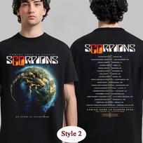 Karštosios Scorpions 60 metų Scorpions Europos turas Pūčiant vėjui Marškinėliai Vyrams Moterims Laisvi Kasdieniniai Per dydį Viršutinė dalis Streetwear Y2k Mada Vasaros Nauji Marškinėliai 4XL