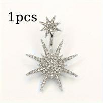 Fashion Crystal Snowflake Dangle Drop Earrings For Women Trendy Rhinestones Zircon Earrings Wedding Party Zircon Drop Shipping