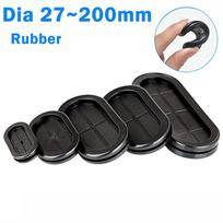 Black Oval Double Sided Rubber Grommets  Dia 27~200mm Seal Ring Protection Wire Cable Buckle Type Sealing Cap Protective Coil 20x35mm-5Pcs