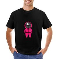 Red Game Squid Korean T-Shirt Oversized T Shirts Mens Funny T Shirts S juoda