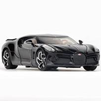 1/32 Bugatti La Voiture Noire Automobilio Žaislas Vaikams JKM Metalinis Super Sporto Miniatiūrinis Modelis Garso ir Šviesos Kolekcija Dovana Berniukui juoda
