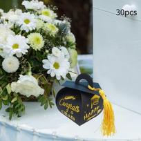 30 Graduation Cap Gift Boxes for Celebrations Party Favor Supplies Easy to Assemble Treat Box juoda