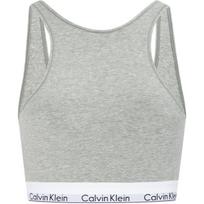 Calvin Klein Letter Jacquard Comfortable Unlined Bra Women underwear Gray QF7214-050 M