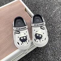Boys and girls cool slippers children's hole shoes anti-collision and non-slip household beach shoes 28/29 [inner length 19cm]