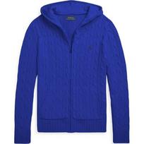 Polo Ralph Lauren Sweater FW23 Pony Logo Embroidered Zipper Hoodie Long Sleeve Knit Kids sweater Blue 323951123-004 L