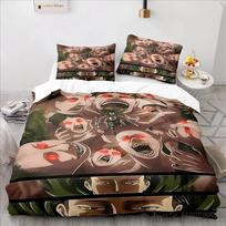 Anime Attack On Titan Cartoon Duvet Cover Set HD Comforter Cover for Kids Bedding Sets Bedclothes Bedroom Decor Baby 120x150cm