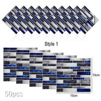 50vnt marmurinių plytų rinkinys spausdintas tapetas mozaikos raštas plytelių lipdukai virtuvė vonios kambarys dekoratyvinė tapetų plėvelė lipni Style 1