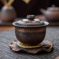 170ml Ceramic Gaiwan Vintage Tea Cup Japanese Style Tea Bowl