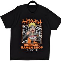 Naruto Shippuden Mens' Anime Shirt Ichiraku Ramen Shop Adult T-Shirt The same high-quality pure cotton top for men and women S juoda