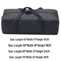 Tvirtas 600D Oksfordo audinio lauko laikymo krepšys stovyklavimo įrangai, palapinei, stalui ar kėdei 45x17x14cm; Black; 600D Oxford Cloth PVC Bottom