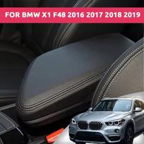 tik kairiarankiams BMW X1 F48 2016 2017 2018 elastinga juosta tipo Zomšas Odinis Centrinės konsolės dangtelis Porankių dėžutės dangtelis Dekoro apdaila red line