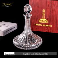 Flavinmci Crystal Glass Wine Decanter Set with Lid