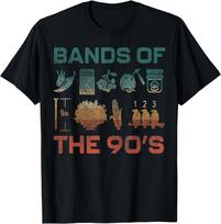 Retro Populiarios 90-ųjų Muzikos Grupės Juokingi Vintažiniai Roko Marškinėliai Unisex Marškinėliai XXXXL