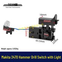 Makita HR2470 plaktukinis gręžtuvas Jungiklis su šviesa ir greičio valdymu (Modelis 00923)