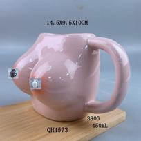 ins creative personalized human body teacup breast cup ceramic mug coffee cup human body art water cup 301-400ml