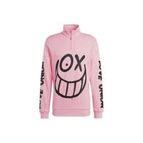 adidas x André Saraiva Graffiti Print Half-Zip Sports Sweatshirt for Men, Pink S rožinė